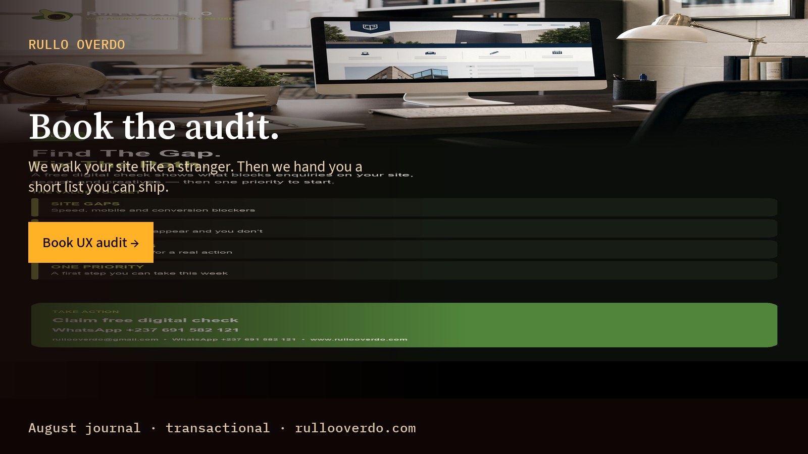 Book the audit.