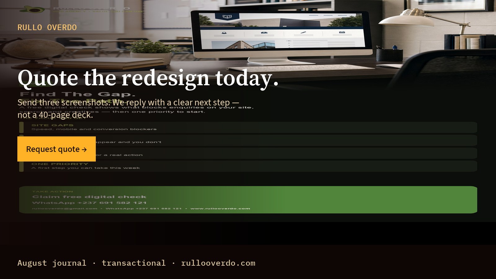 Quote the redesign today.