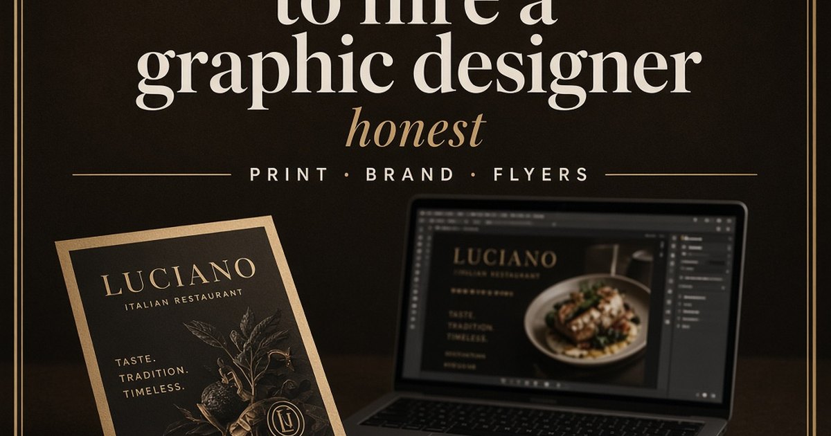 Average cost to hire a graphic designer — luxury flyer feature by Rullo Overdo