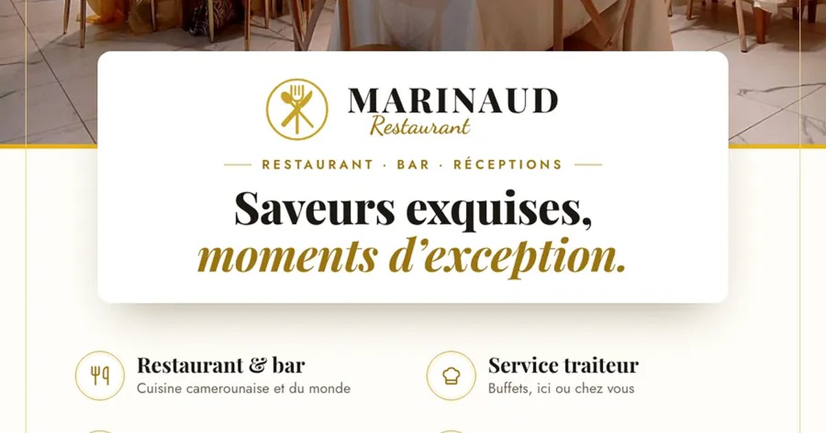 Hire a graphic designer — Restaurant Marinaud flyer work by Rullo Overdo