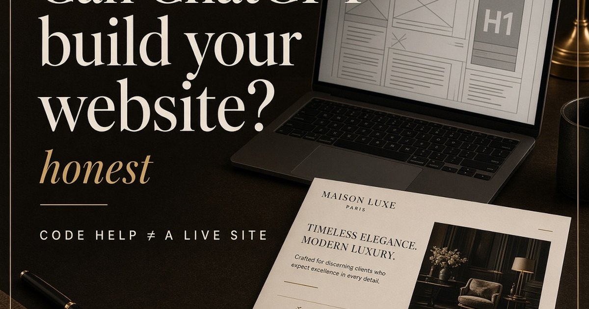 Can ChatGPT actually create a website — luxury flyer by Rullo Overdo