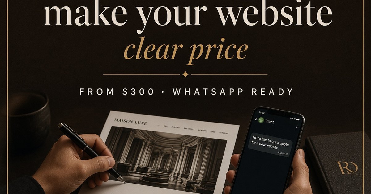 How much does it cost to hire a person to make a website — luxury flyer by Rullo Overdo
