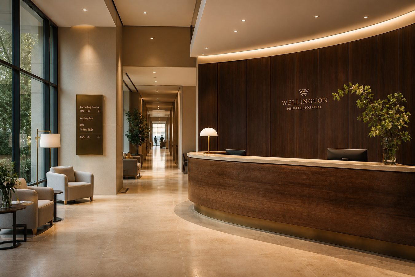 Private hospital lobby