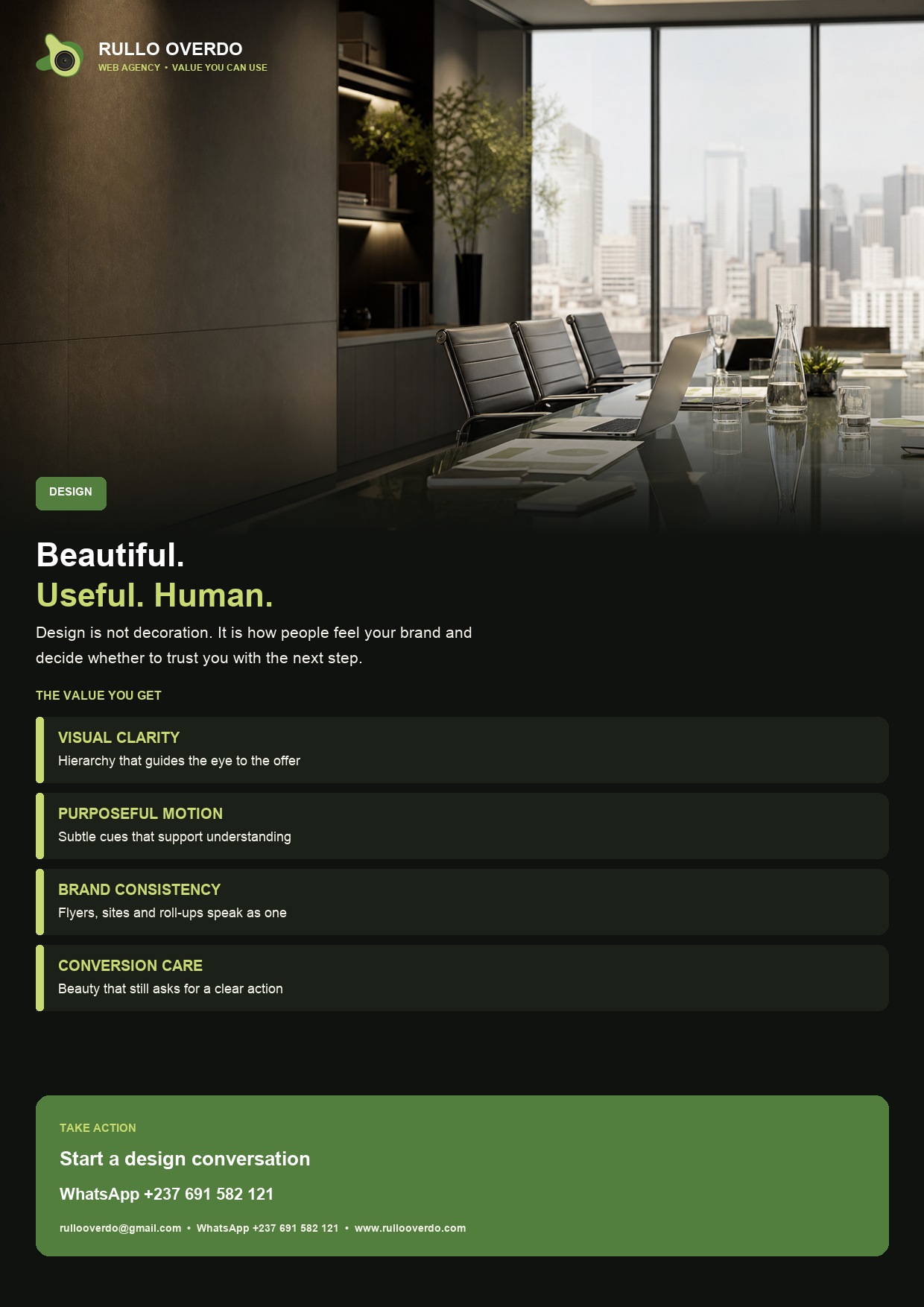 Human-centred web design flyer