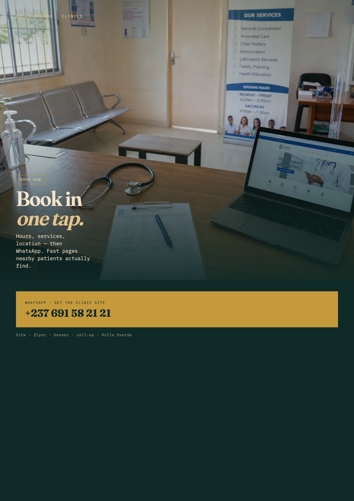 Clinic booking flyer