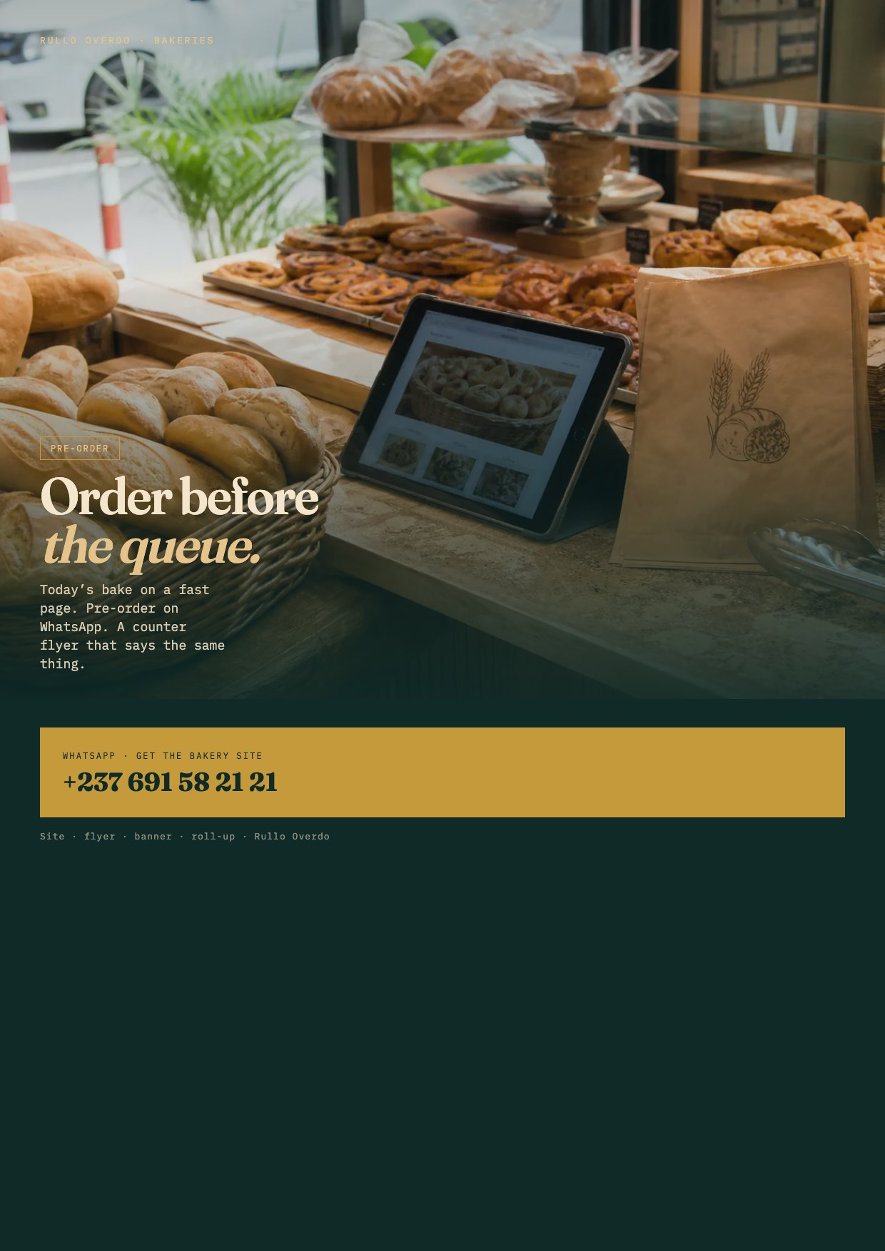 Bakery pre-order flyer