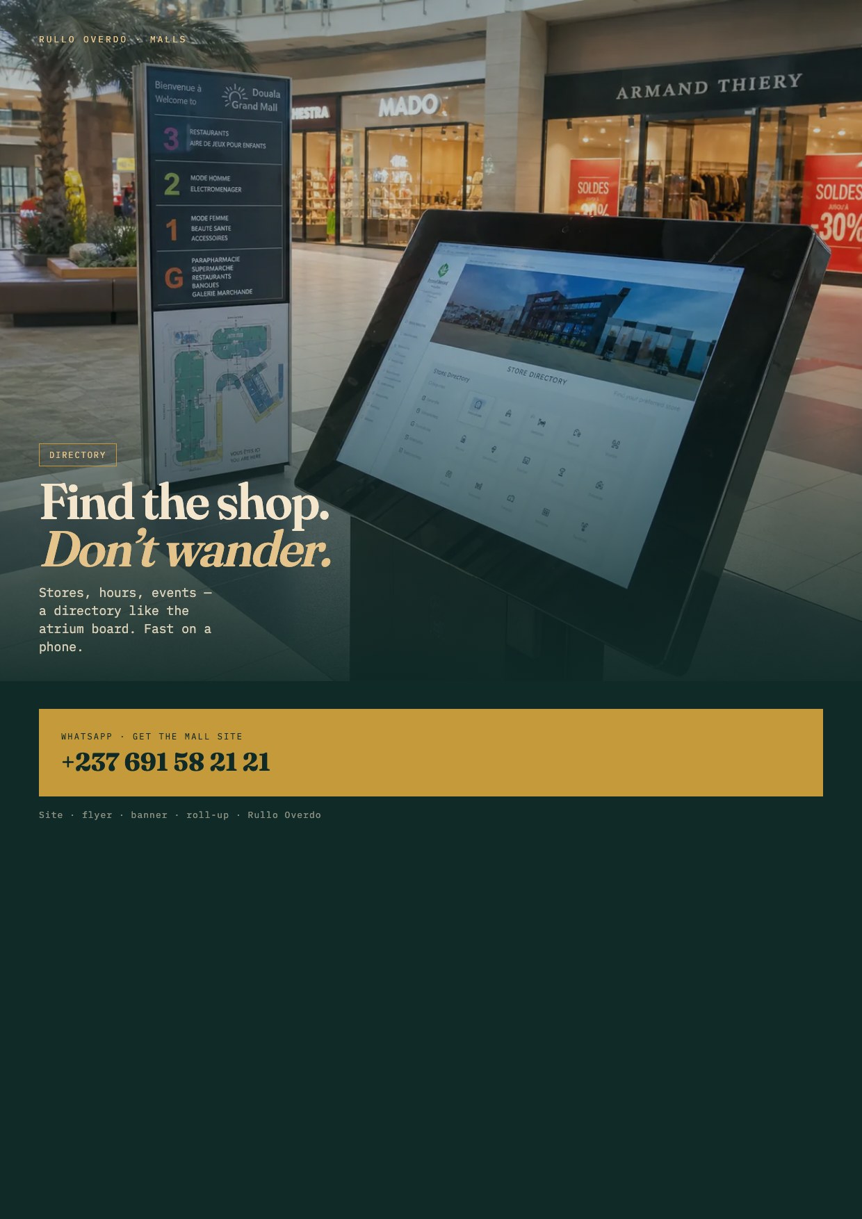 Mall directory flyer