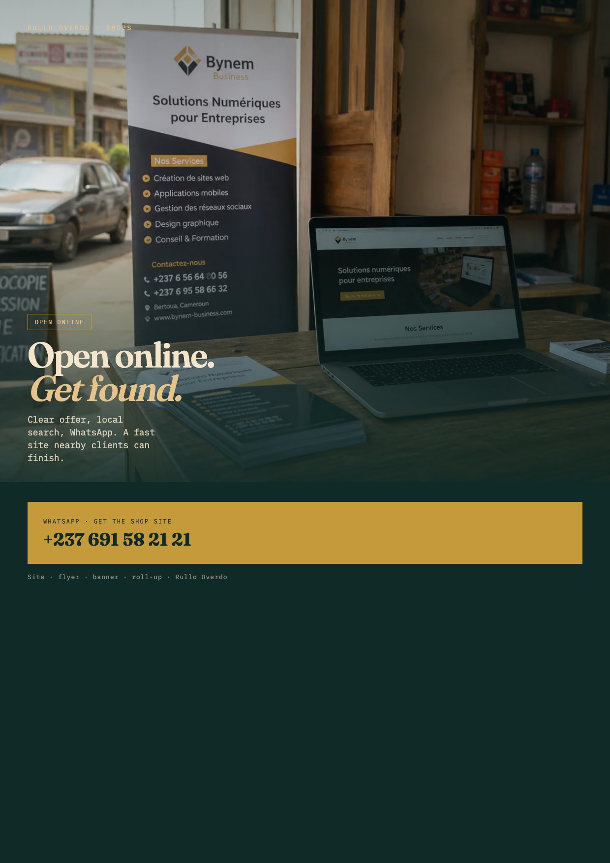 Shop website flyer