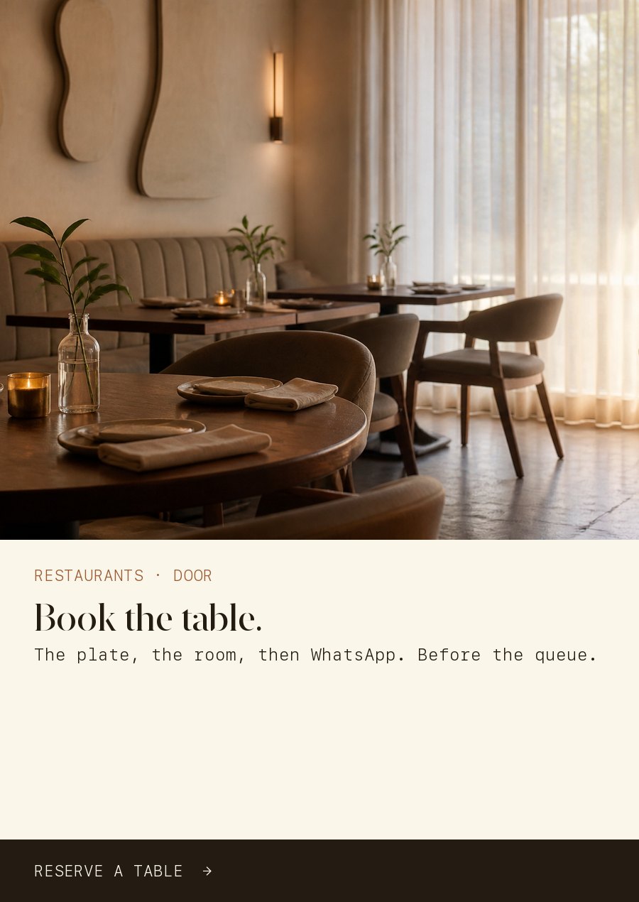 Flyer on the dining table