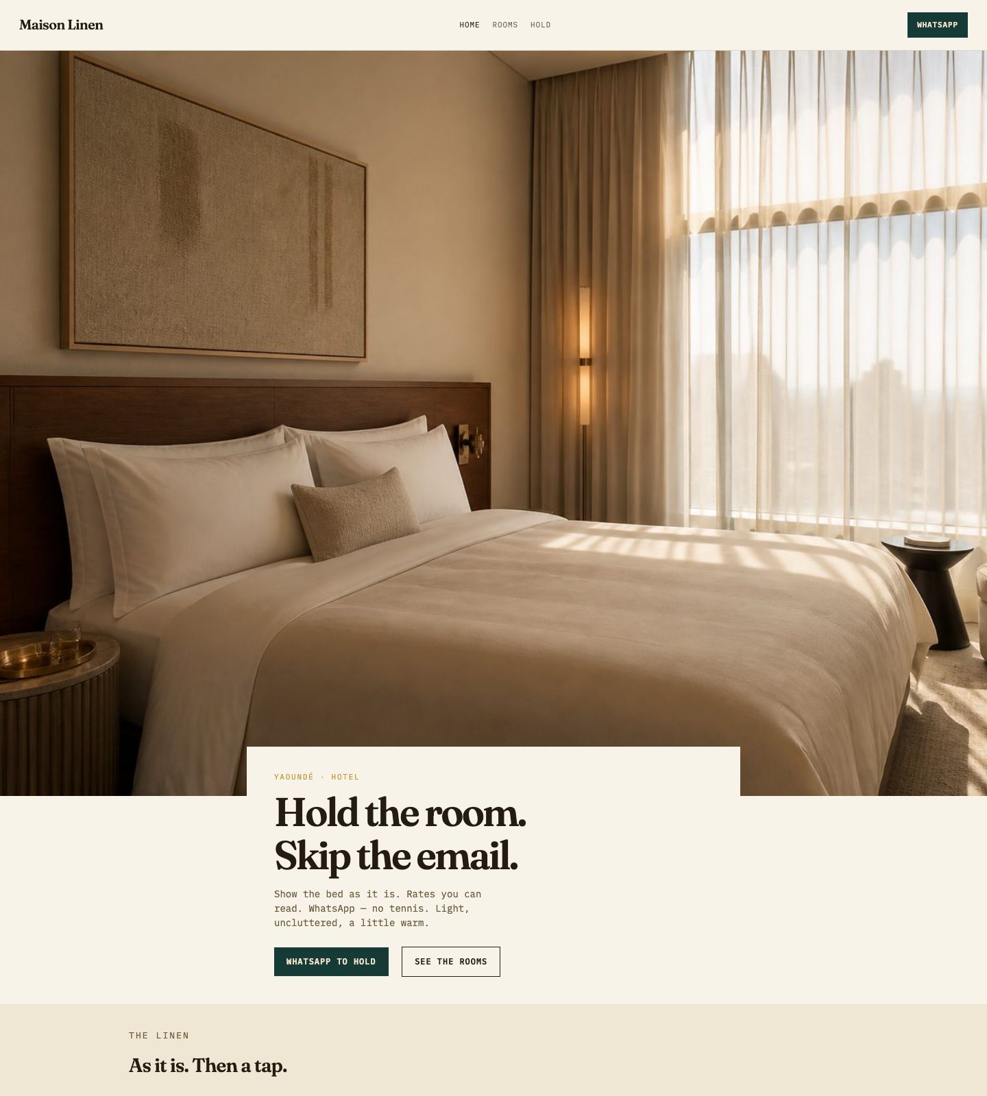 Maison Linen homepage