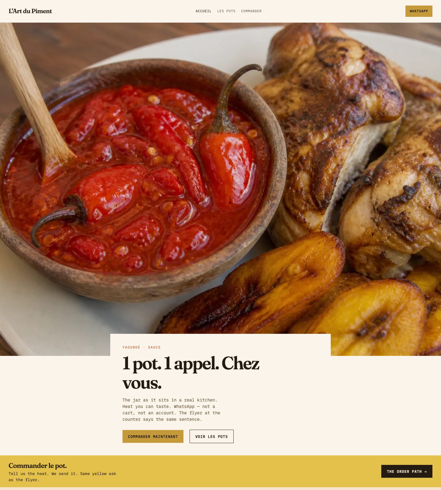 L’Art du Piment homepage