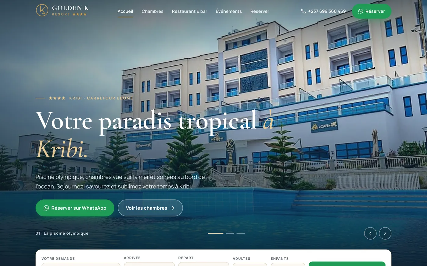 Golden K Hotel Resort — website concept + print