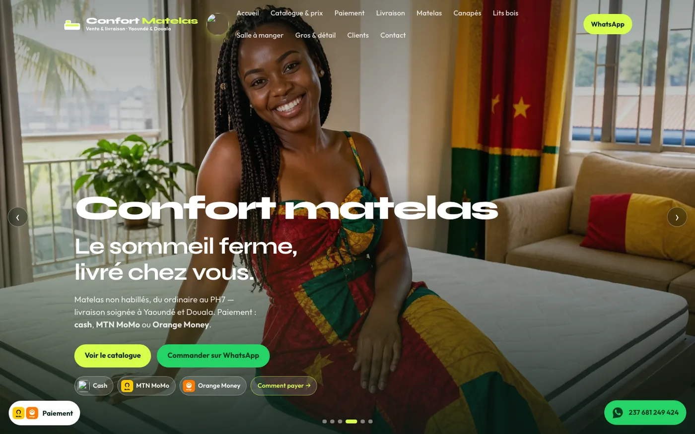 confortmatelas.com homepage
