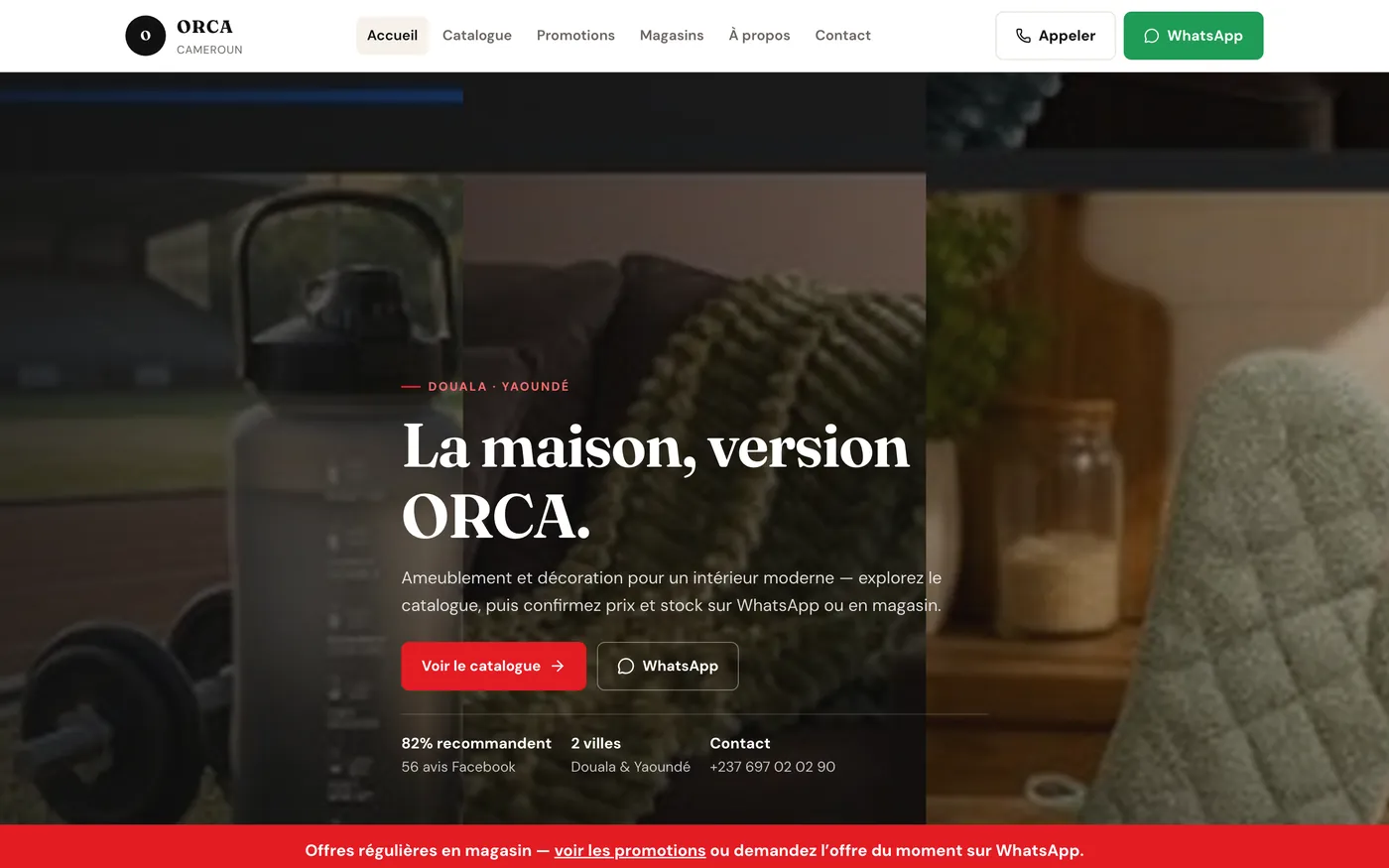 ORCA Cameroun homepage