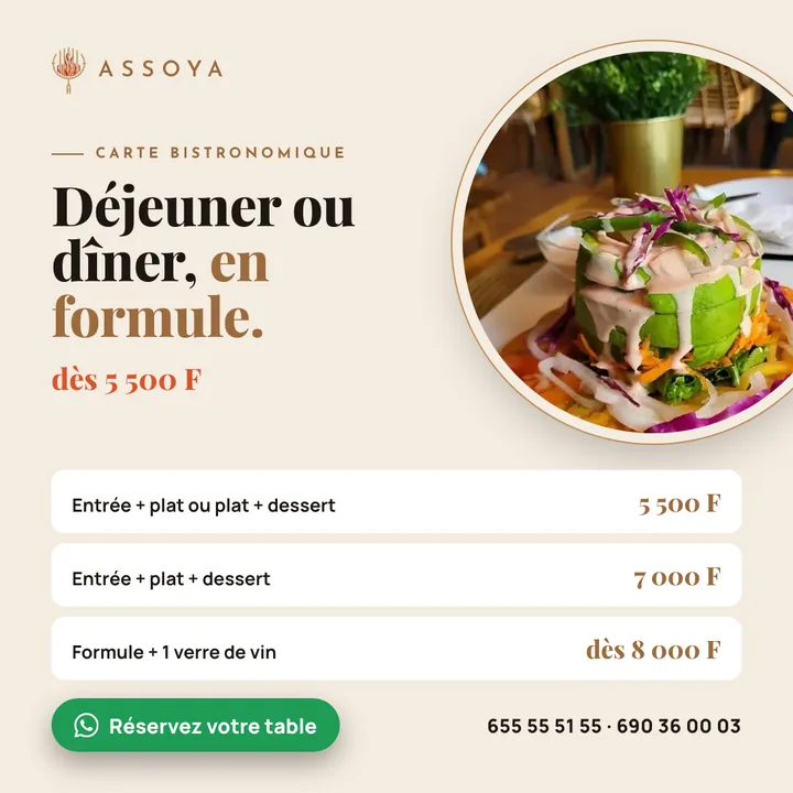 ASSOYA Bar & Grill — lunch formula post