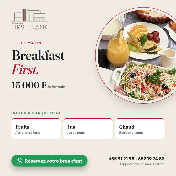 La Maison de la First Bank — breakfast post