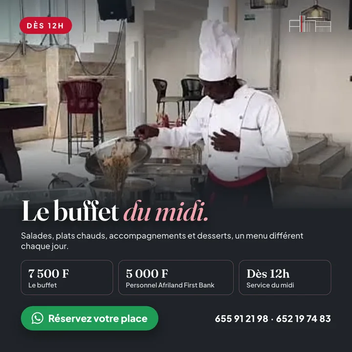 La Maison de la First Bank — lunch buffet post