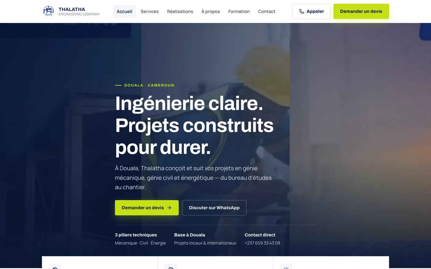Thalatha homepage (website concept)